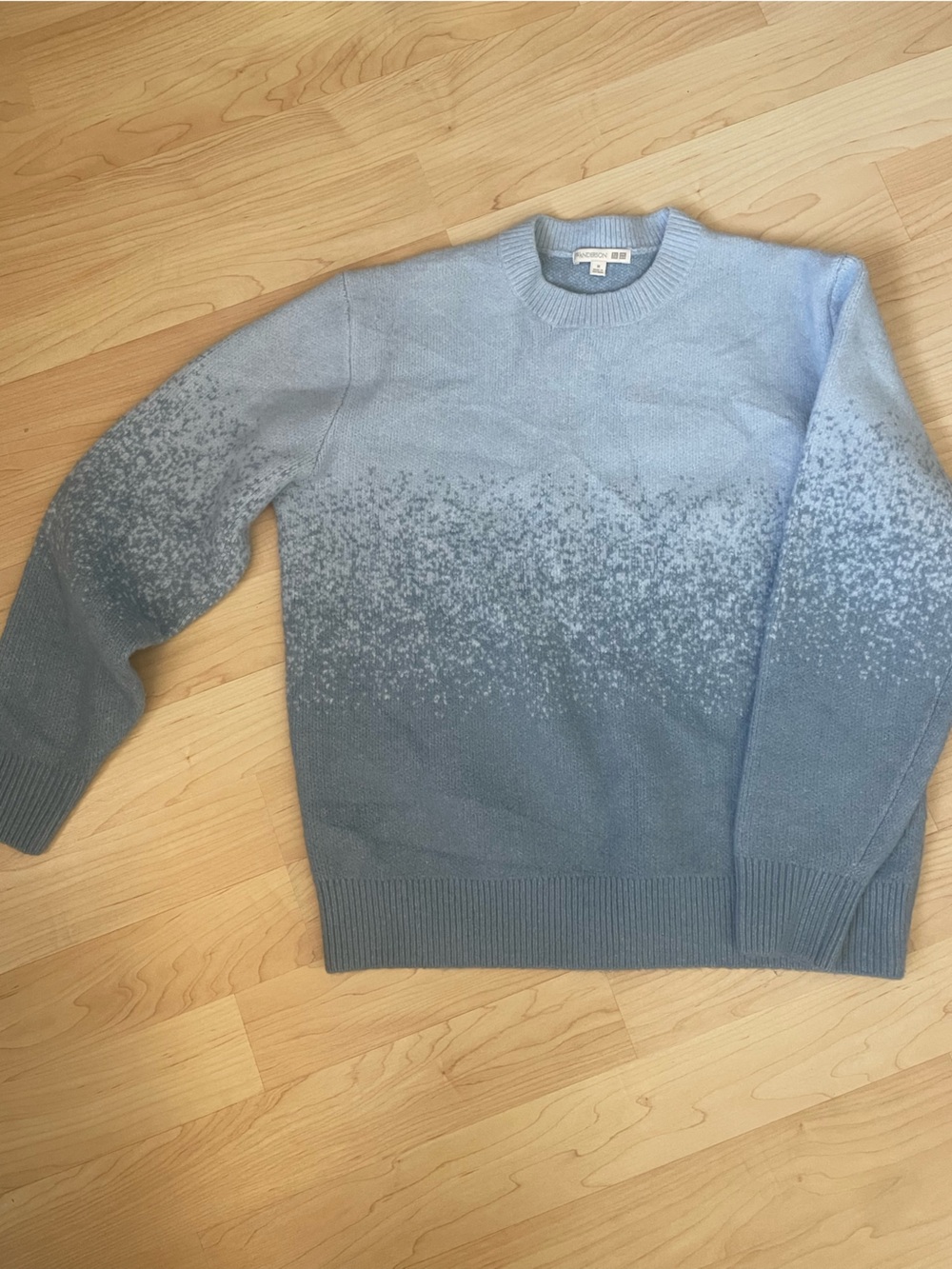 Men's Gradient Crewneck Sweater - Light Blue
